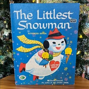 VINTAGE Large Hardcover children’s book TheLittlest Snowman 1978 printing